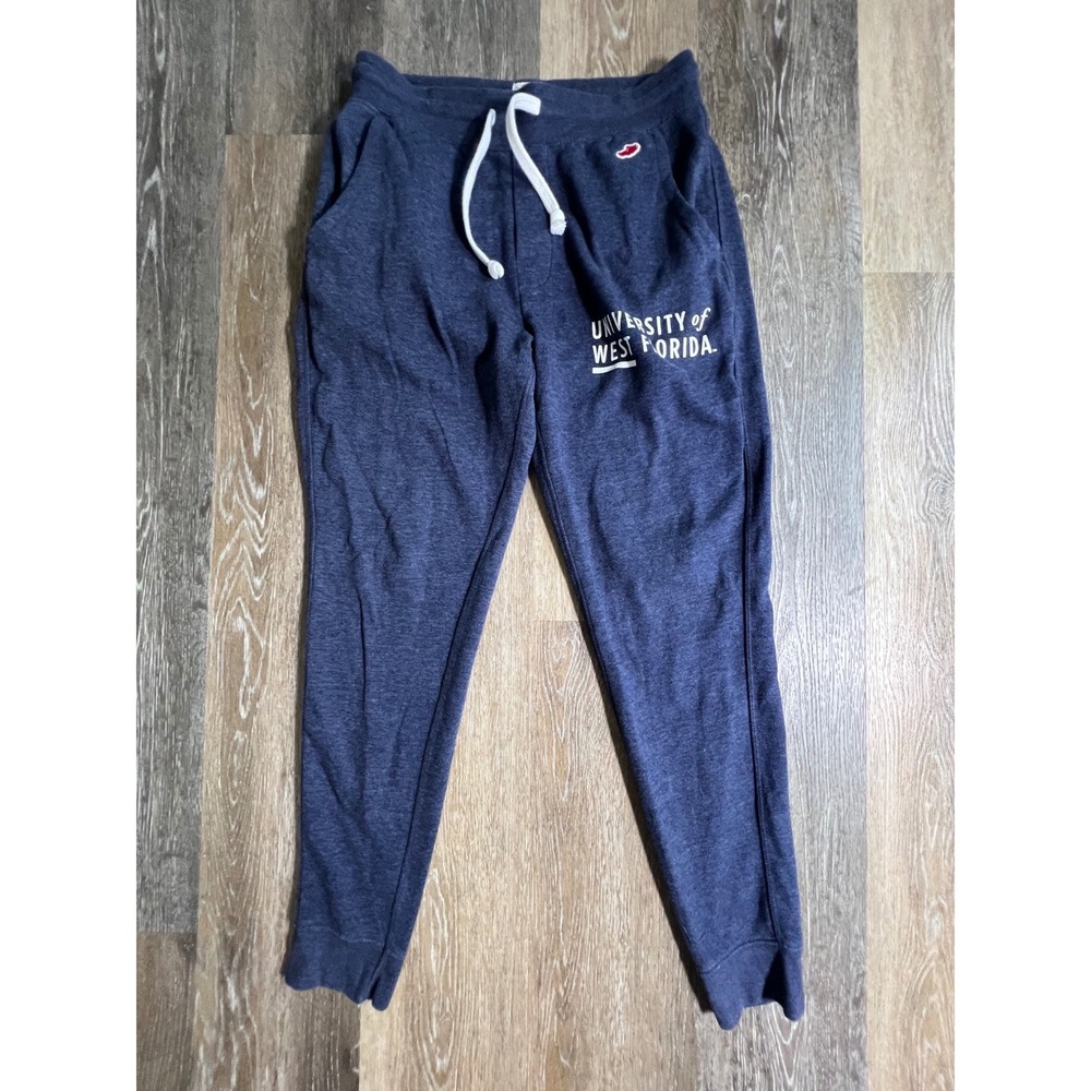 League UWF Joggers Mens Small Navy University of West Florida Sweatpants 3011